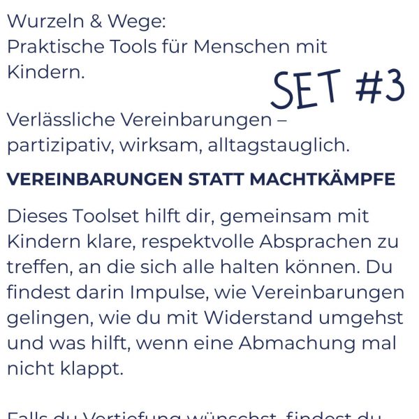 Vereinbarungen treffen mit Kindern Tools